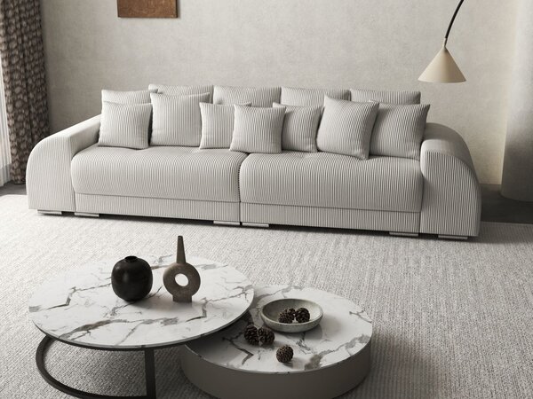 Canapea extensibilă dumonde cu 2 lăzi de depozitare Verona Zoom Cream 310x120 cm
