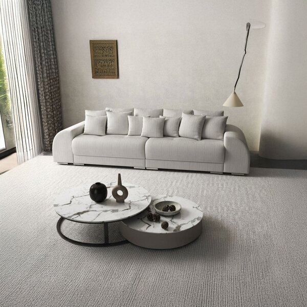 Canapea extensibilă dumonde cu 2 lăzi de depozitare Verona Zoom Cream 310x120 cm
