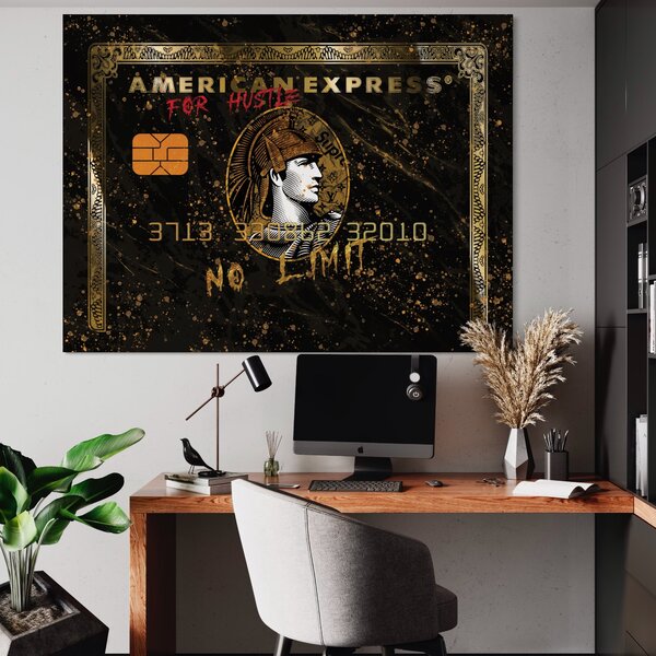 Tablou Canvas Premium LuxCanva® B1036, No Limit , Decorativ, Card, Banca, Finante, Culori Vibrante
