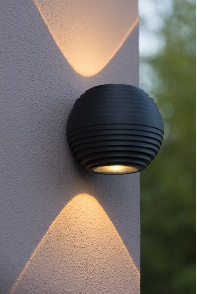 Lucide 17804/06/30 - Aplica perete exterior LED AYO 2xLED/3W/230V negru