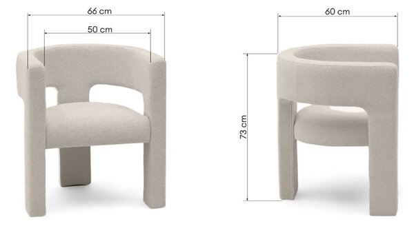 Fotoliu design bej-gri ALPAH LOOP Loop 06
