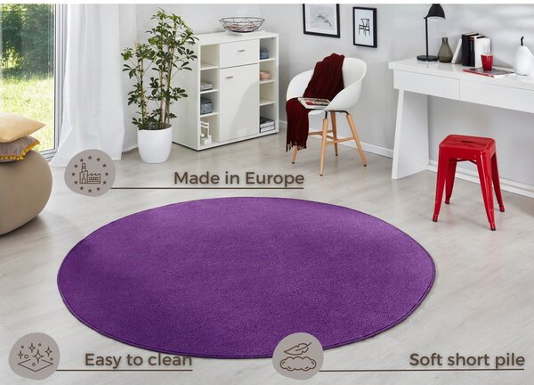 Covor violet rotund ø 133 cm Fancy – Hanse Home