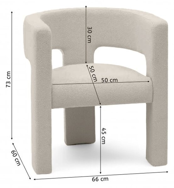 Fotoliu design bej-gri ALPAH LOOP Loop 06