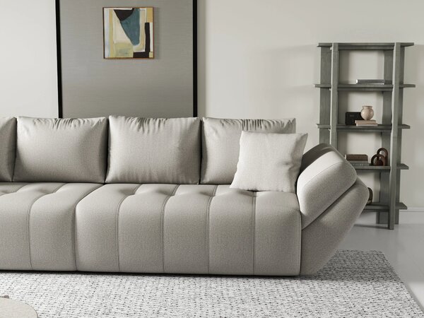 Canapea extensibilă dumonde cu ladă de depozitare si sezut confortabil din spuma high-density, Berlin Enjoy Beige 300x100 cm