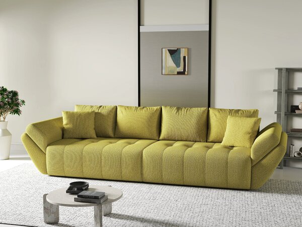 Canapea extensibilă dumonde cu ladă de depozitare Berlin Enjoy Green 300x100 cm