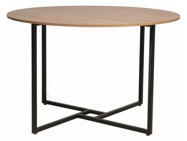 Masa rotunda de dining cu blat in decor stejar ALTO 120x120