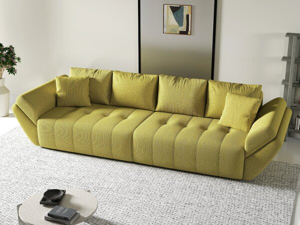 Canapea extensibilă dumonde cu ladă de depozitare Berlin Enjoy Green 300x100 cm