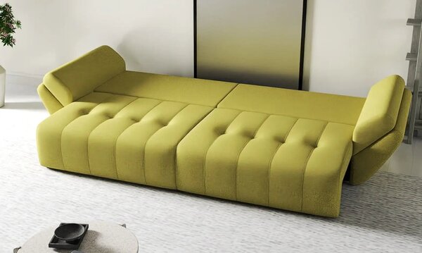 Canapea extensibilă dumonde cu ladă de depozitare Berlin Enjoy Green 300x100 cm