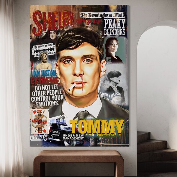 Tablou Canvas Premium LuxCanva® B1012, Peaky Blinders , Serial, Motivational, Gangsteri, Culori Vibrante