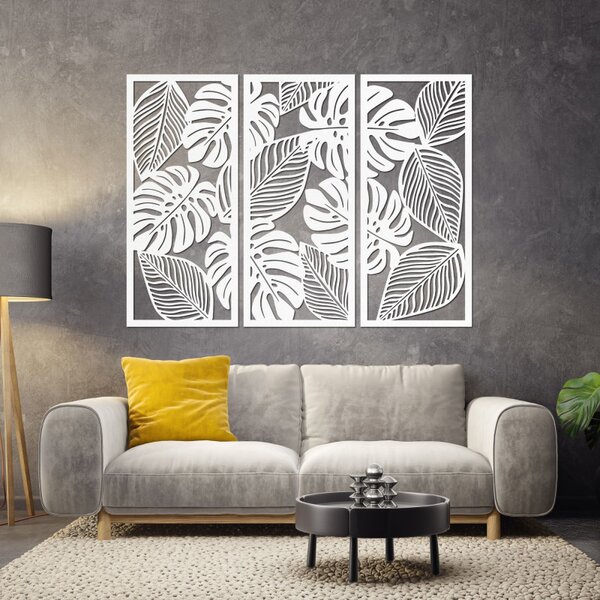 Pictură murală monstera din trei piese | LAJFEN