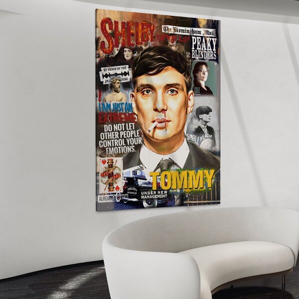 Tablou Canvas Premium LuxCanva® B1012, Peaky Blinders , Serial, Motivational, Gangsteri, Culori Vibrante