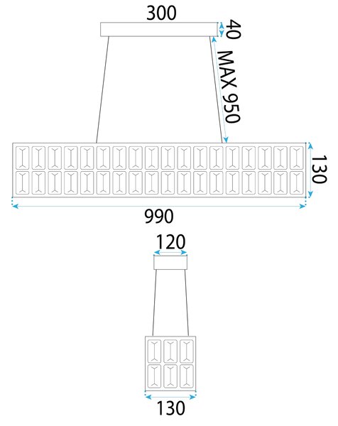 Lampă suspendată LED APP1566-CP Gold