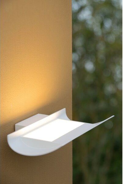 Lucide 27884/15/31 - LED aplica perete exterior DYVOR-LED LED/15W/230V alba