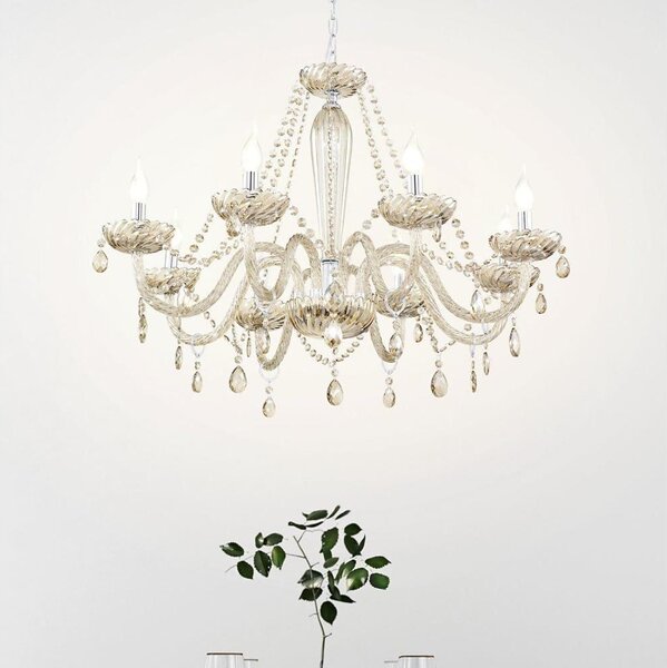 Eglo 39093 - Lustra BASILANO 8xE14/40W/230V