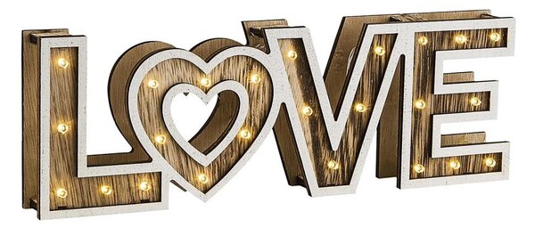 Globo 29976 - Lampa de masa LED LOVE 24xLED/0,06W/3xAA lemn