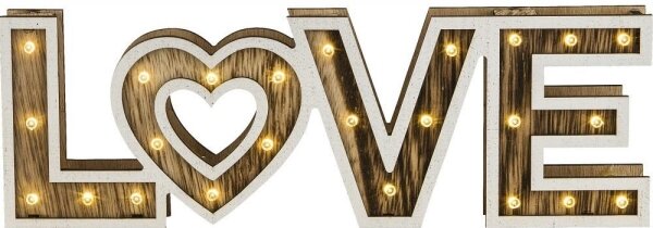 Globo 29976 - Lampa de masa LED LOVE 24xLED/0,06W/3xAA lemn