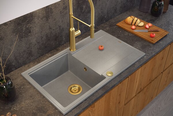 Quadron Evan chiuveta graniteq 86x50 cm gri/grafit/onix HCQE8650U5_BS_P2O