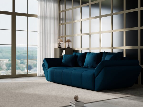 Canapea extensibilă dumonde cu ladă de depozitare Berlin Enjoy Petrol 250x100 cm
