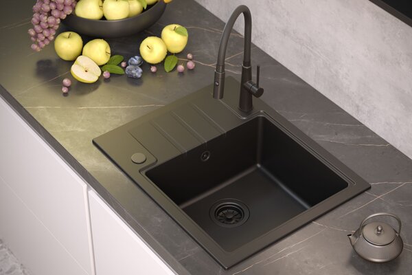 Quadron Peter chiuveta graniteq 78x50 cm negru HCQP7850BLM_PC