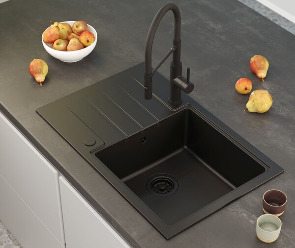 Quadron Peter chiuveta graniteq 78x50 cm negru HCQP7850BLM_PC