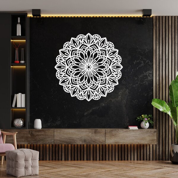 Decorațiune murală cu mandală din lemn | PETALUM