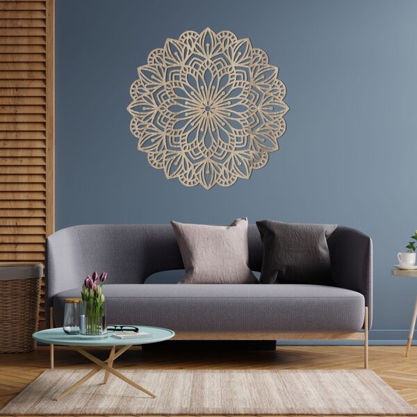 Decorațiune murală cu mandală din lemn | PETALUM