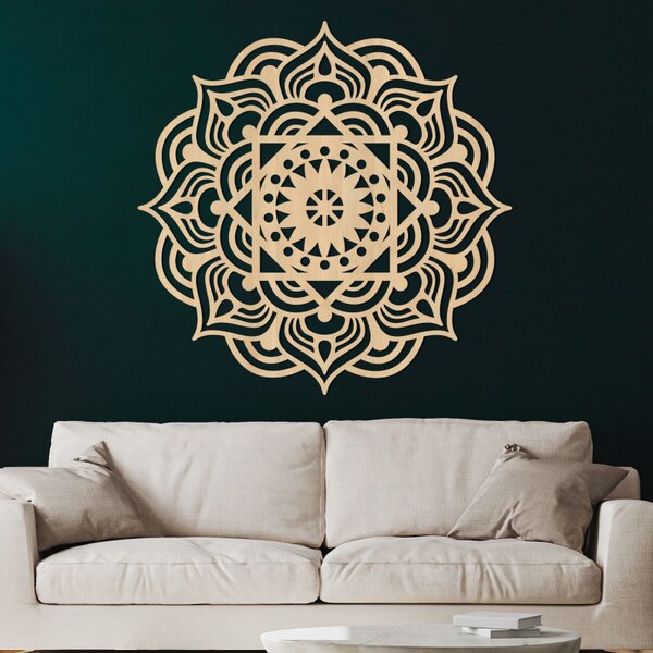Mandala din lemn pe perete, ca pictură | SYMMETRIA