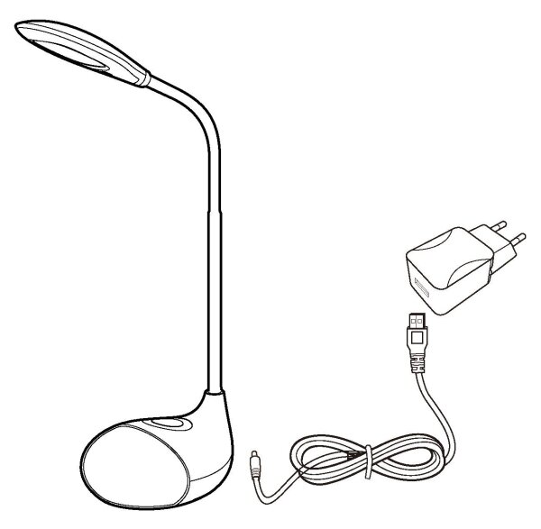 Eglo 97078 - Lampă de masă LED dimabilă CABADO 1, 1 LED / 2,2 W + 0,3 W / 230 V, RGB