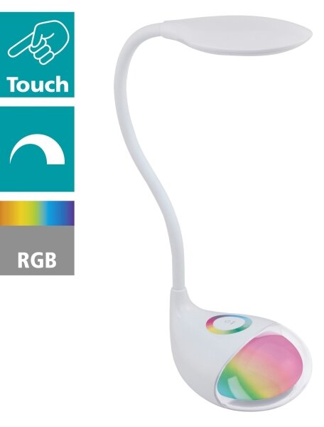 Eglo 97078 - Lampă de masă LED dimabilă CABADO 1, 1 LED / 2,2 W + 0,3 W / 230 V, RGB