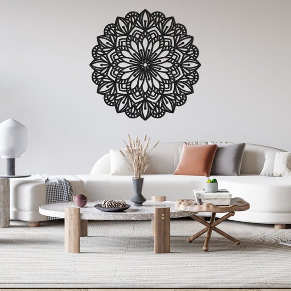 Decorațiune murală cu mandală din lemn | PETALUM