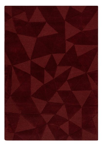 Covor burgundy țesut manual din lână 120x170 cm Shard Red – Flair Rugs