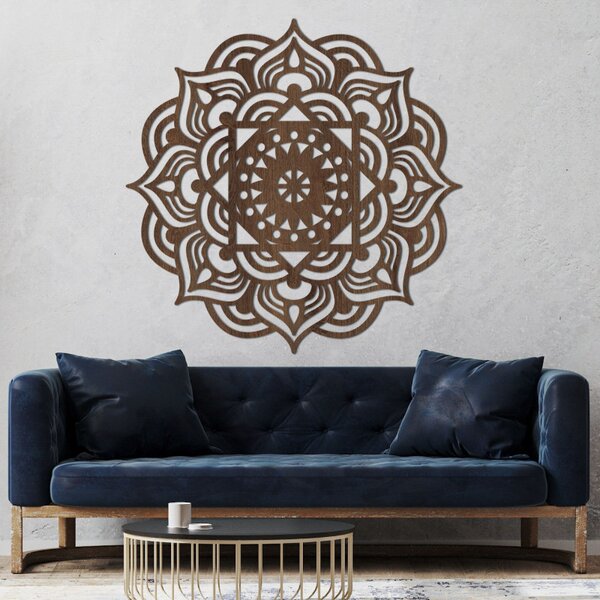 Mandala din lemn pe perete, ca pictură | SYMMETRIA
