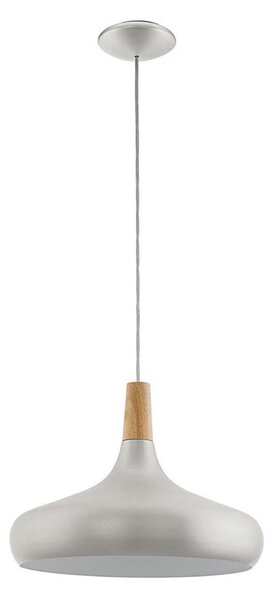 Eglo 96986 - Lustr SABINAR 1xE27/60W/230V, pr. 40 cm, argintiu