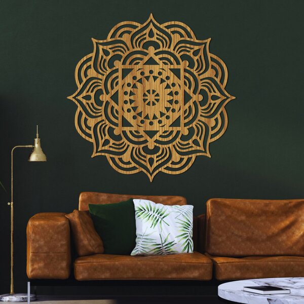 Mandala din lemn pe perete, ca pictură | SYMMETRIA