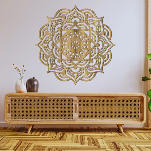 Mandala din lemn pe perete, ca pictură | SYMMETRIA