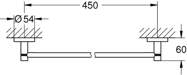 Grohe Essentials bară prosop Brushed Warm Sunset 40688DL1