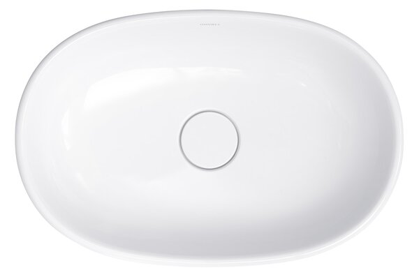 Omnires Classica M+ lavoar 61x40 cm ovale de blat alb luciu CLASSICAUNBP