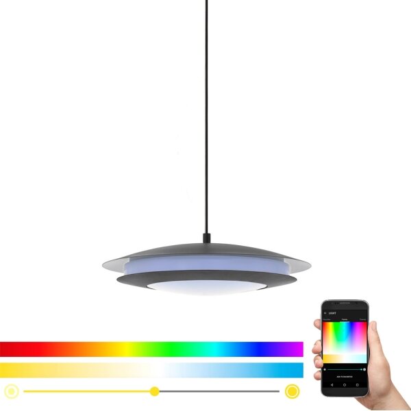 Eglo 96979 - Pendul LED RGB MONEVA-C, 27W, 230V