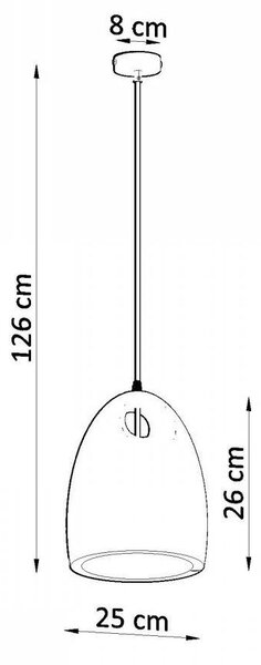 Sollux Lighting Bukano lampă suspendată 1x60 W alb SL.0842