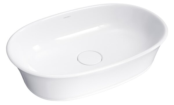 Omnires Classica M+ lavoar 61x40 cm ovale de blat alb luciu CLASSICAUNBP