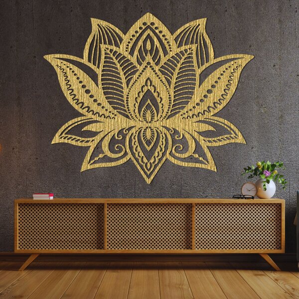 Pictură pe lemn Floare de lotus | CORLUCIS