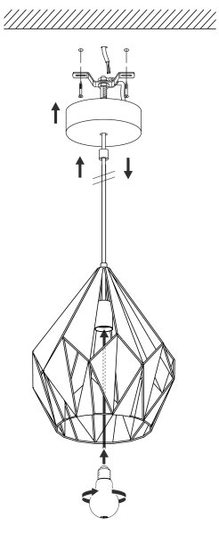 Eglo 49931 - Lampa suspendata CARLTON 1 1xE27/60W/230V