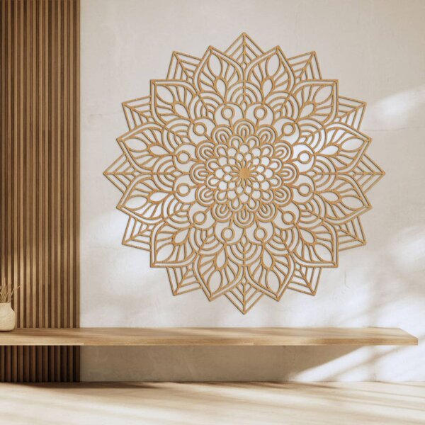 Mandala de lemn pe perete | LAFET