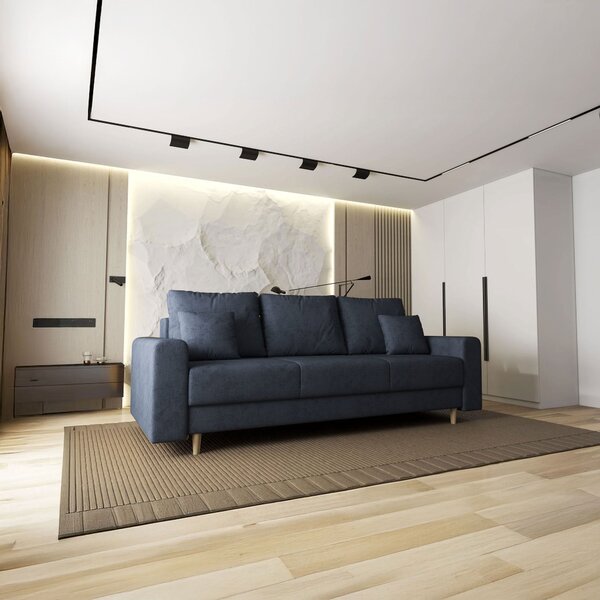 Canapea extensibilă dumonde cu ladă de depozitare Kronos Enjoy Antracit 210x100 cm