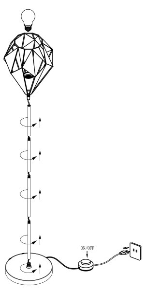 Eglo 49994 - lampadar CARLTON 1 1xE27/60W/230V