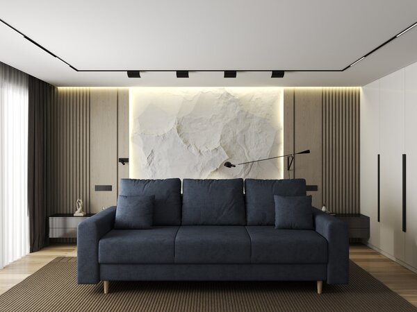 Canapea extensibilă dumonde cu ladă de depozitare Kronos Enjoy Antracit 210x100 cm