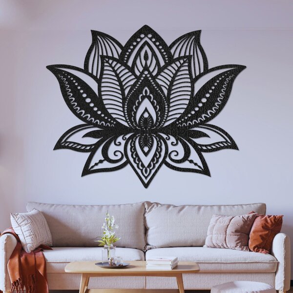 Pictură murală din lemn cu floare de lotus | LOTONIS