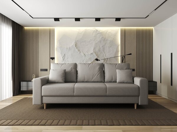 Canapea extensibilă dumonde cu ladă de depozitare Kronos Enjoy Bej 210x100 cm