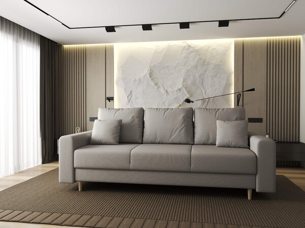 Canapea extensibilă dumonde cu ladă de depozitare Kronos Enjoy Bej 210x100 cm