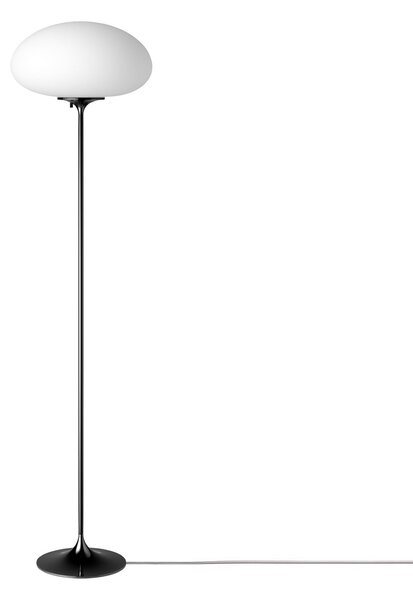 GUBI Lampadar Gubi Stemlite, negru-crom, înălțime 150 cm, dimabil, reglabil, Metalic, Camera de zi / sufragerie, Metal, Design